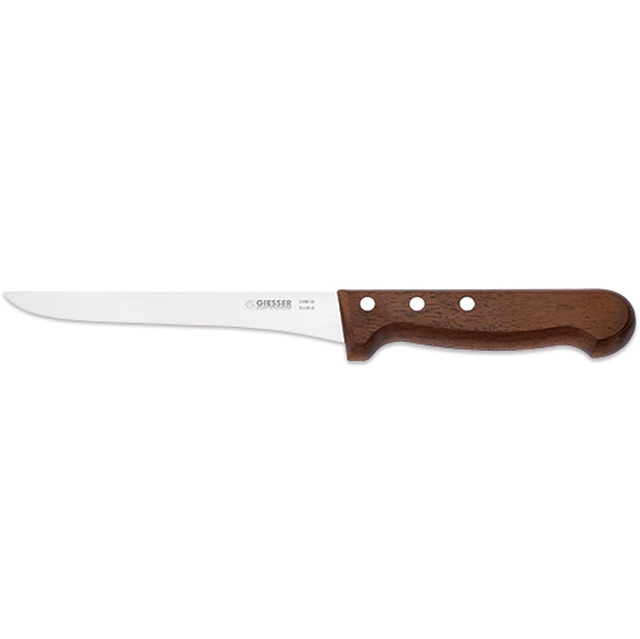 Couteau à désosser, manche en bois 16 cm, lame étroite