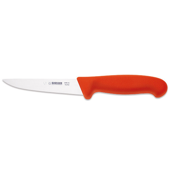 Couteau à désosser, manche rouge 13 cm