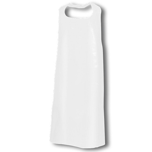 Tablier jetable, 50 pcs. 130 x 76 x 35 my, blanc