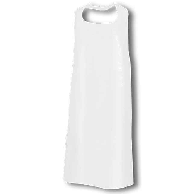 Tablier jetable, 50 pcs. 130 x 76 x 60 my, blanc