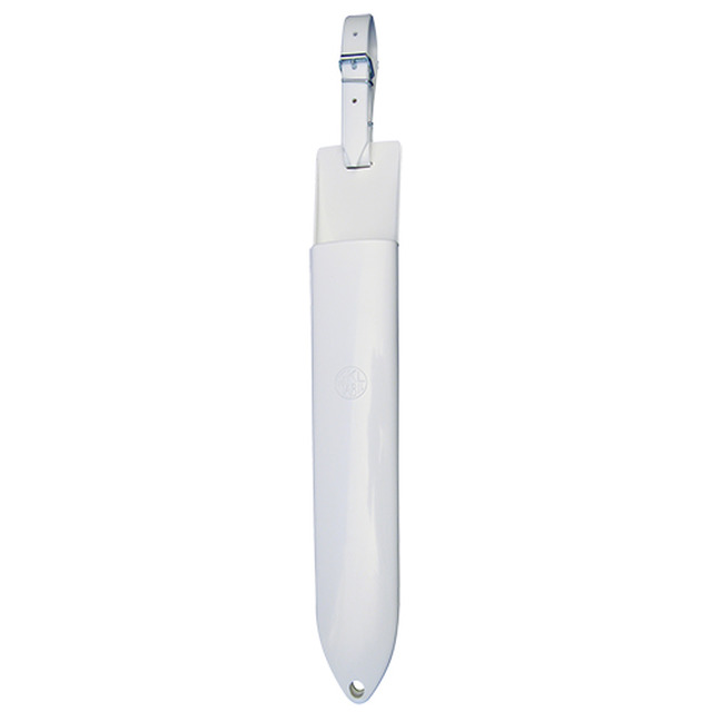 Boîte à couteaux plastique, 1 couteau blanc