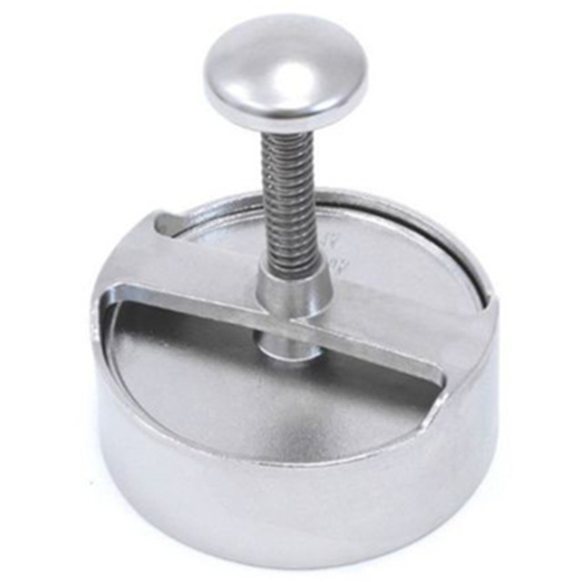 Presse à hamburger, ronde, en inox Ø: 12.5cm, pour des burgers de 120- 250g
