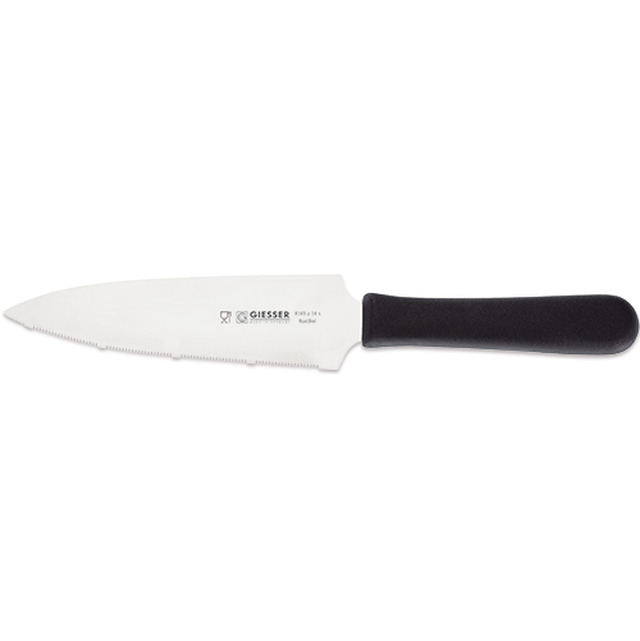 Couteau à gâteau, noir 16 cm, dentelé