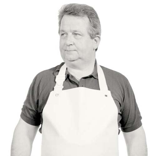 Tablier PROFI-LINE, blanc 120 x 100 cm, attache caoutchouc
